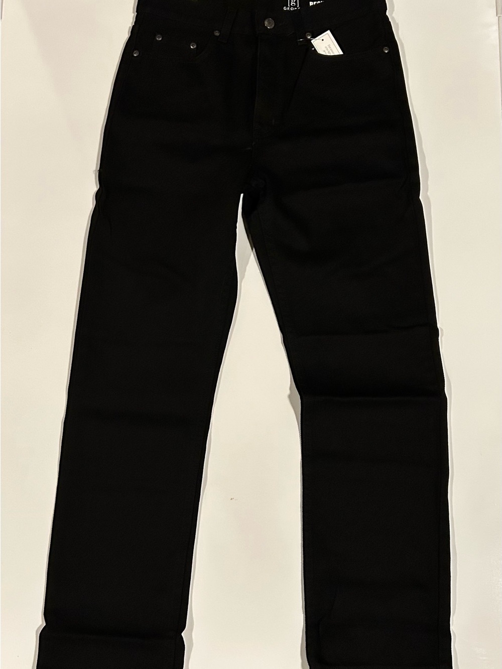 George Regular Fit Black Straight-Leg Jeans, 29x30